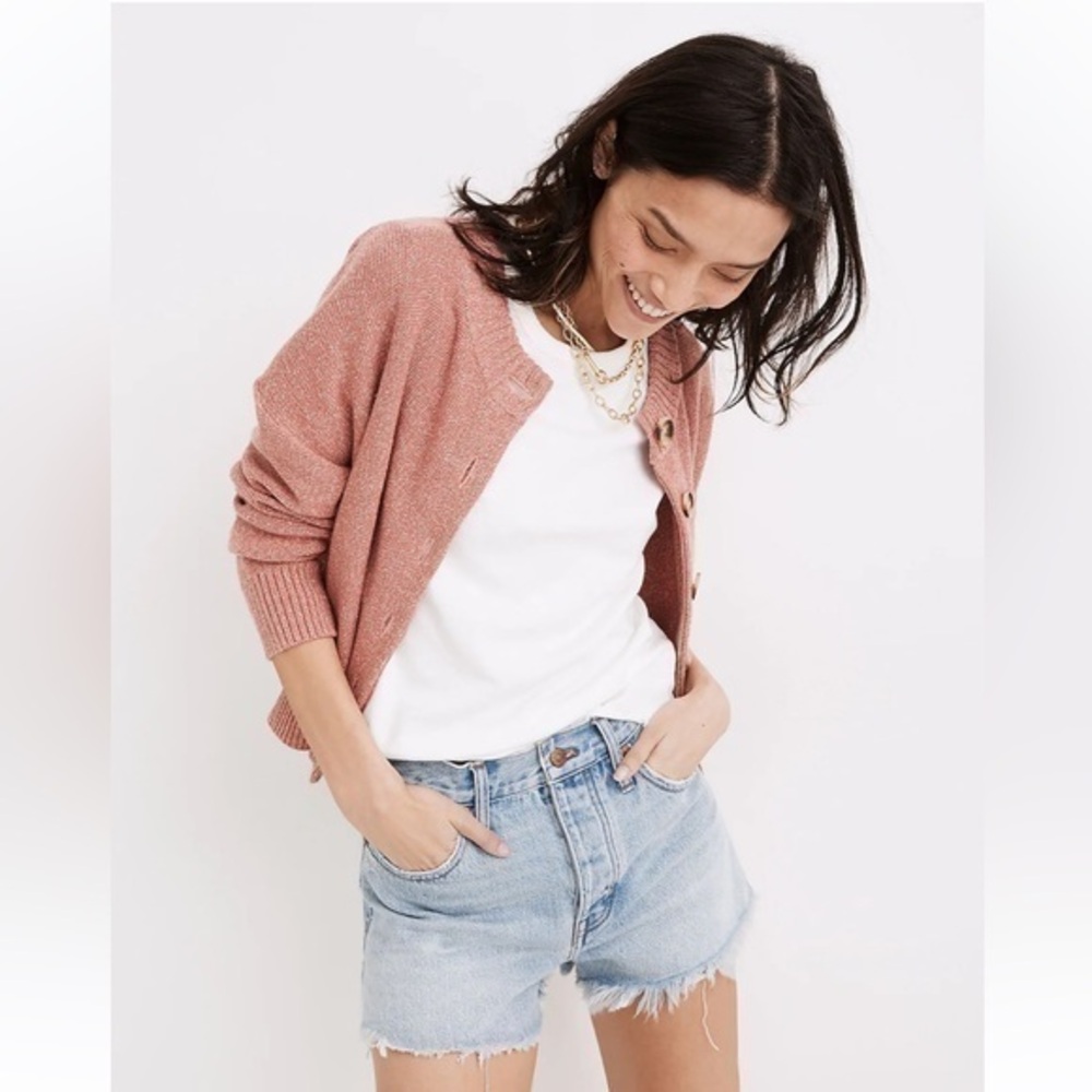 Madewell Light Wash Denim High-Rise Cutoff Jean Shorts